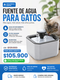 Fuente Dispensador Automático Agua Gato