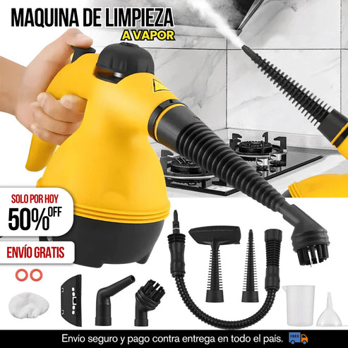 Limpiador a Vapor Portátil en uso - demostración de limpieza